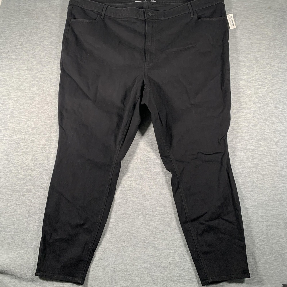 Old Navy Jeans Womens 30 Long Black High Rise Super Skinny Stretch Denim Pants